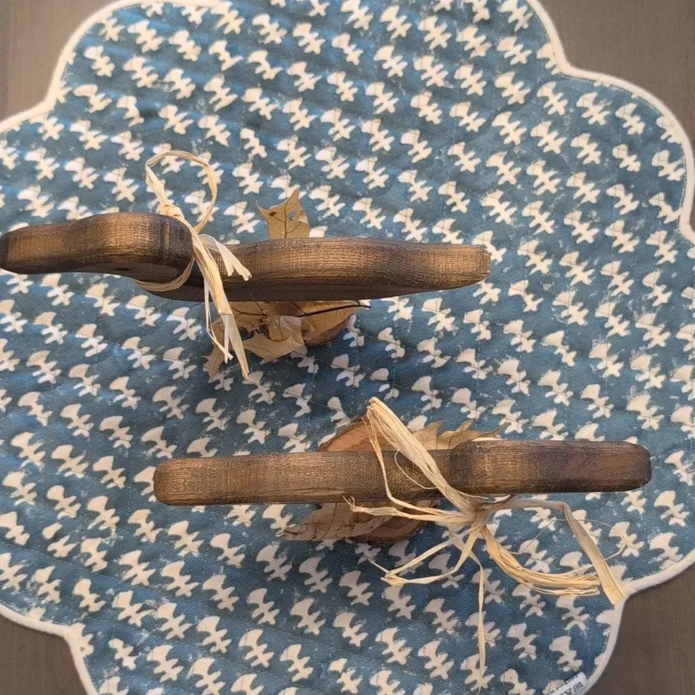 Handmade Primitive Wooden Duck Figurines Rustic Cabin Country Duck Decor